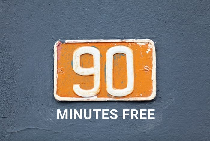 90 minutes free video calling